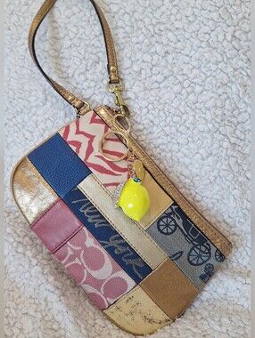 Vintage Coach Patchwork Wristlet